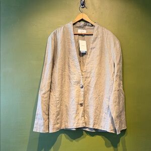 Xirena Linen Layla Jacket in Mossy Green Women’s Button-Up Blazer Jacket